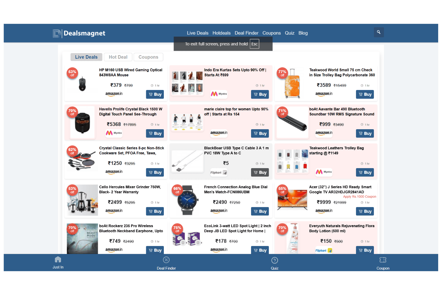 Dealsmagnet website